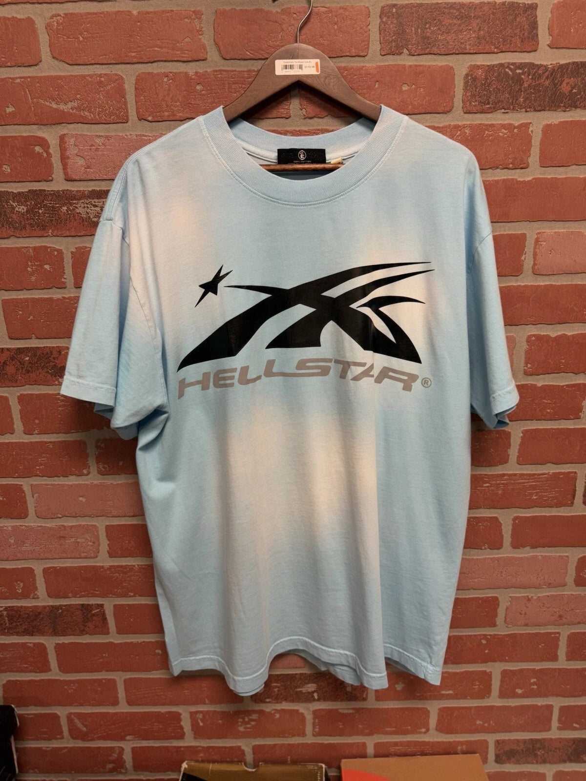 Hellstar Sports Core Logo Gel T-Shirt Light Blue