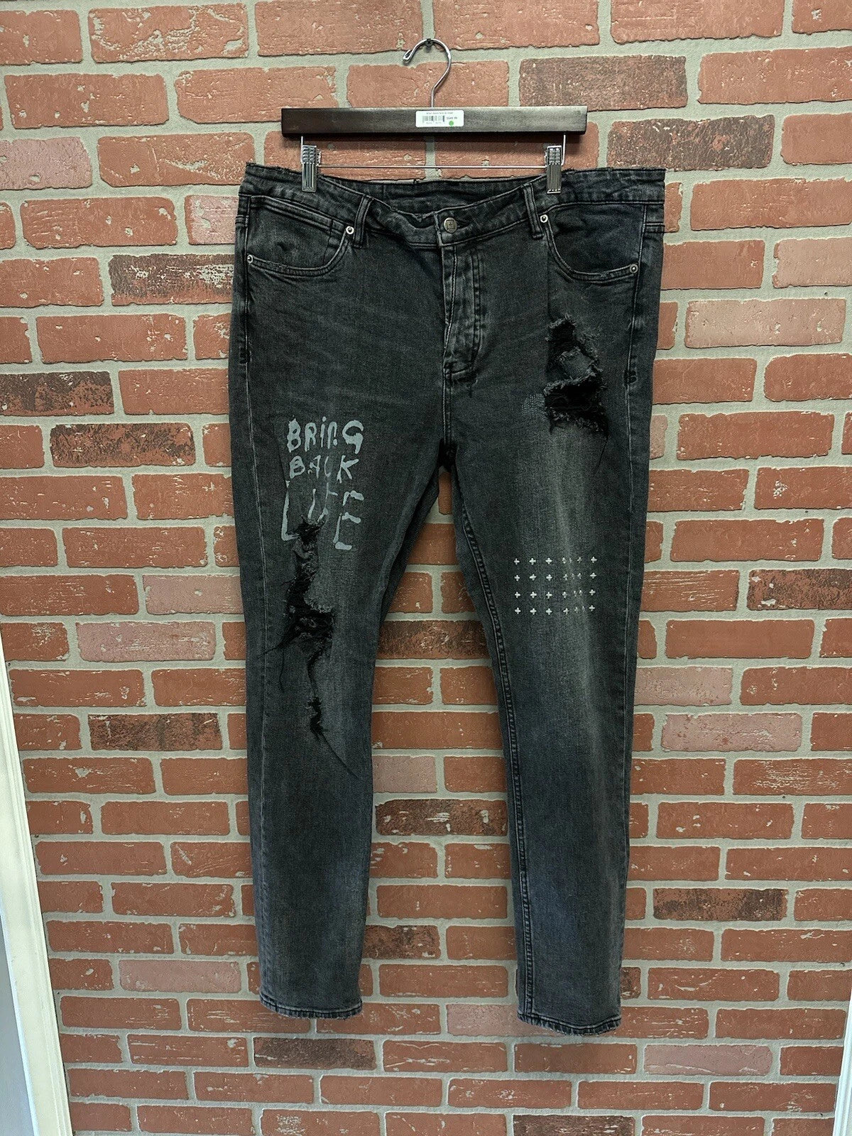 Ksubi Jeans Dark Black /Dark Grey “Bring life Back”