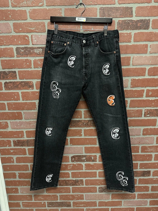 Chris Smokes Levi Jeans Patch Print