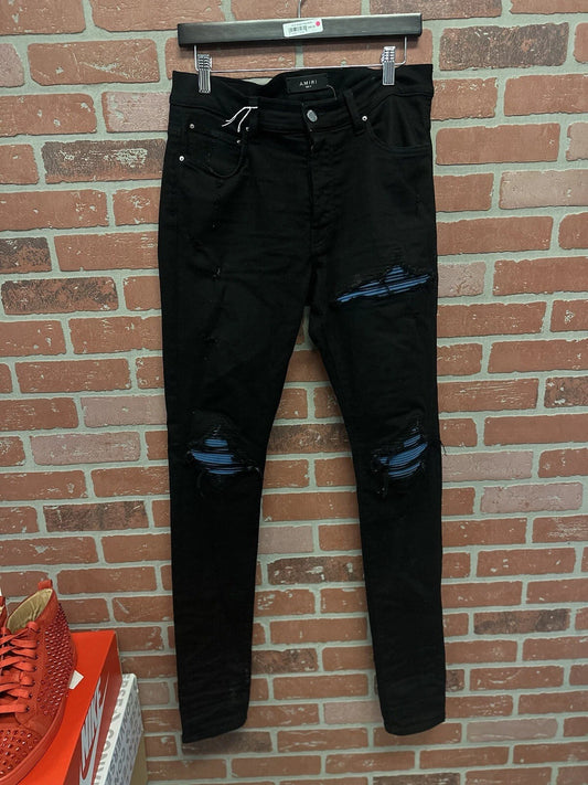 Amiri MX1 Jeans Black Blue Patch