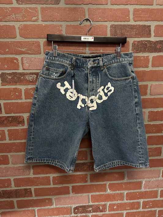 Sp5der OG Logo Denim Short