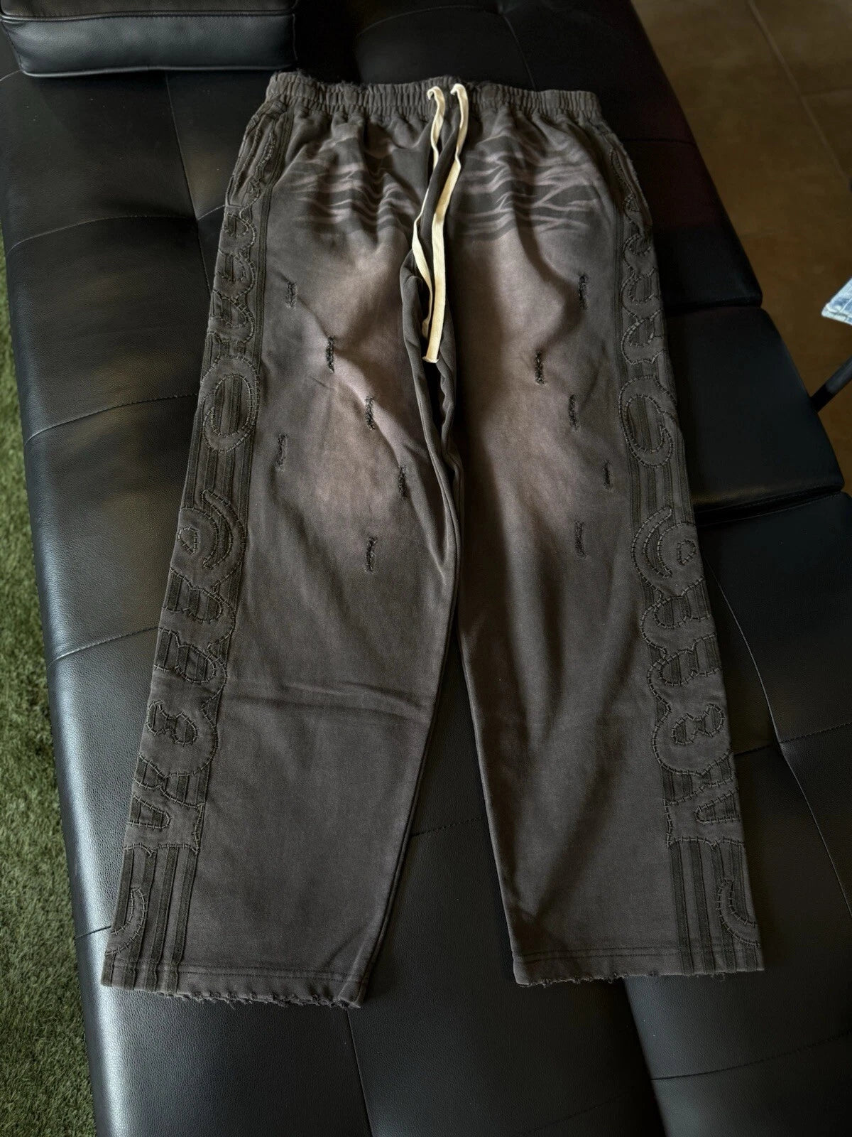 Vale lives Valley Track Distressed Drawstring Sweatpants