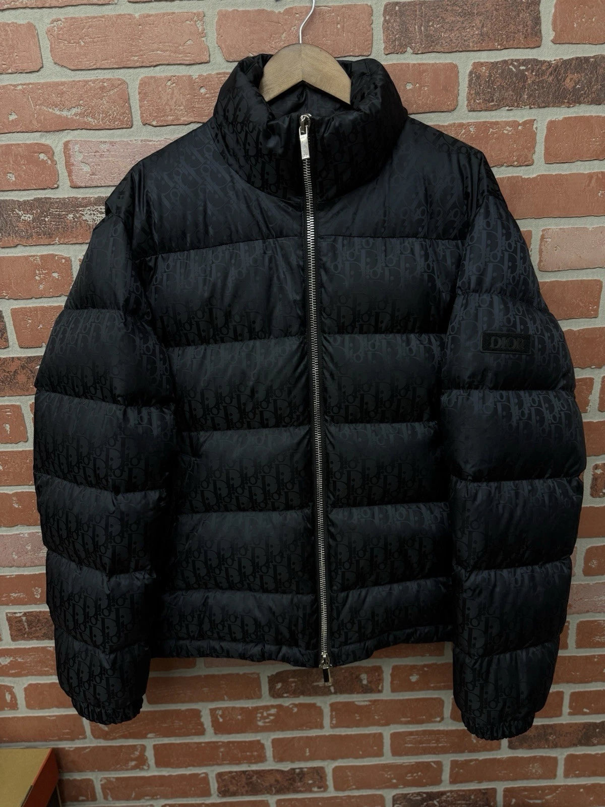 Dior Mens Oblique Down Puffer Jacket - Black