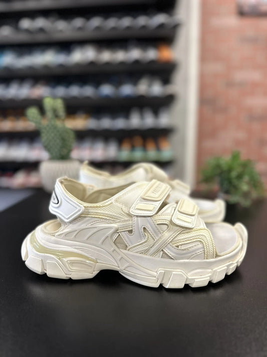 Balenciaga Track White Strap Sandals
