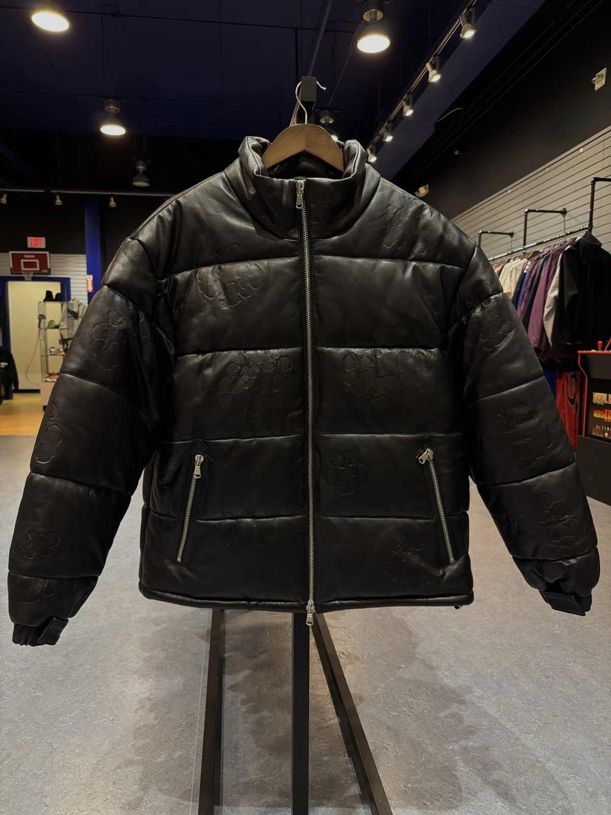 Denim Tears Leather Wreath Logo Jacket