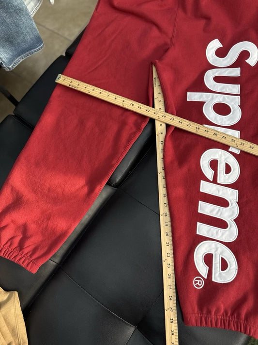 Supreme Satin Red Sweatpants