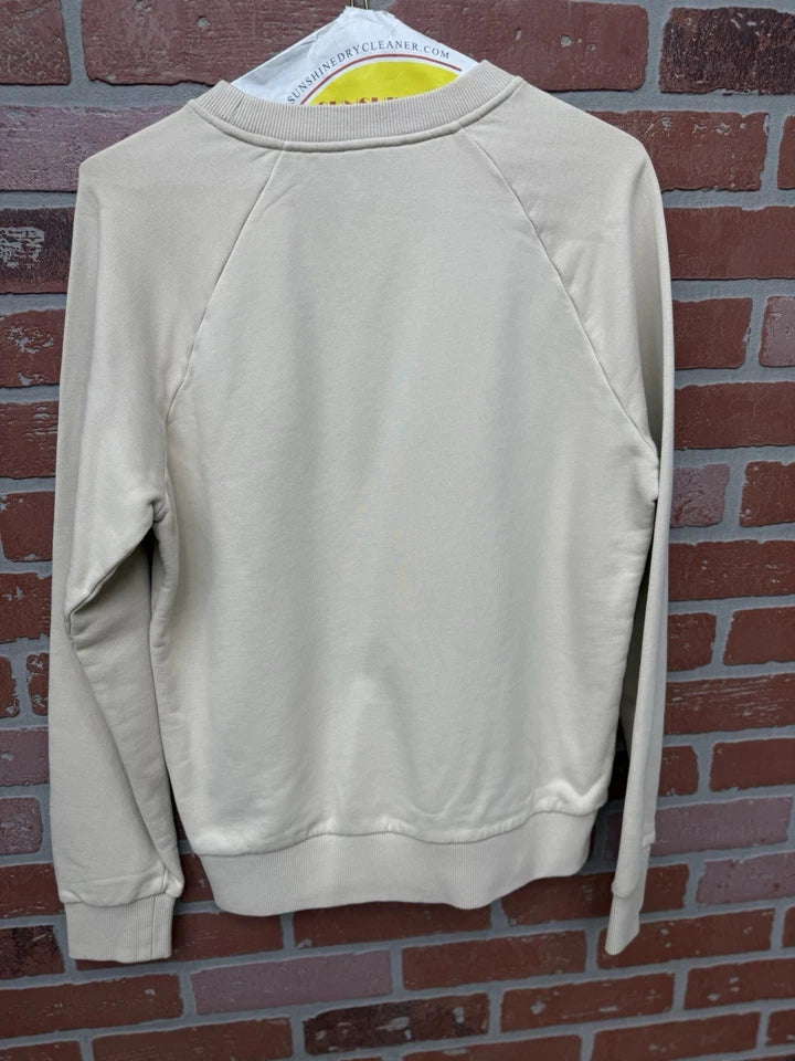 Balmain Beige Printed Logo Sweatshirt