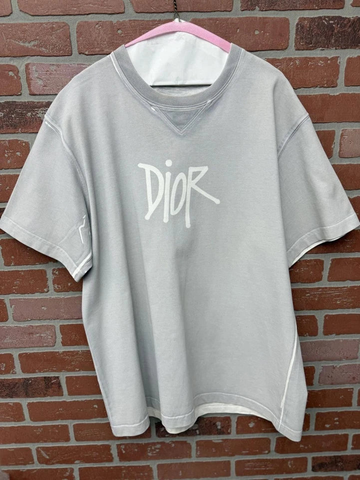 Dior Mens Grey Tee Shirt