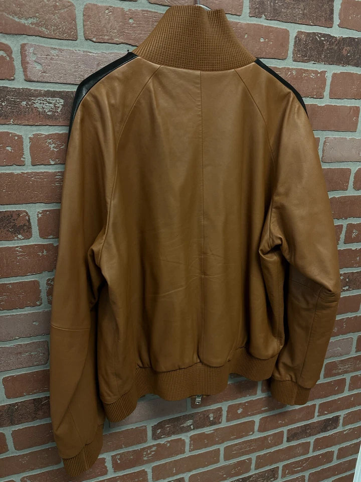 Amiri Brown Leather Jacket