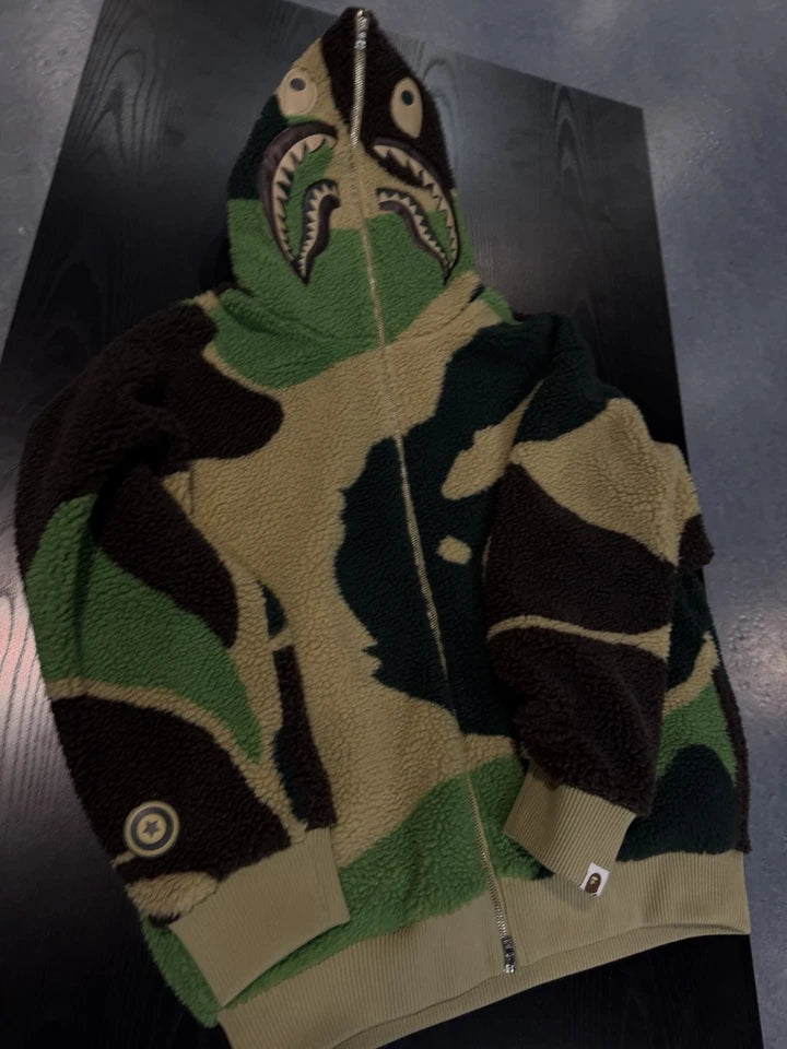 Bape Camo Shark Full Zip Hoodie