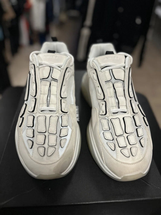 Amiri Bone Runner White & Black Painted Edge Sneakers