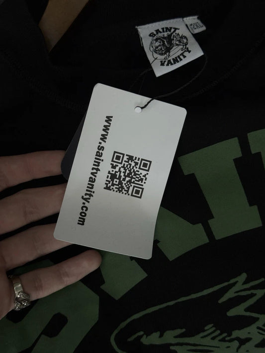 Saint Vanity T-shirt Green Black Logo
