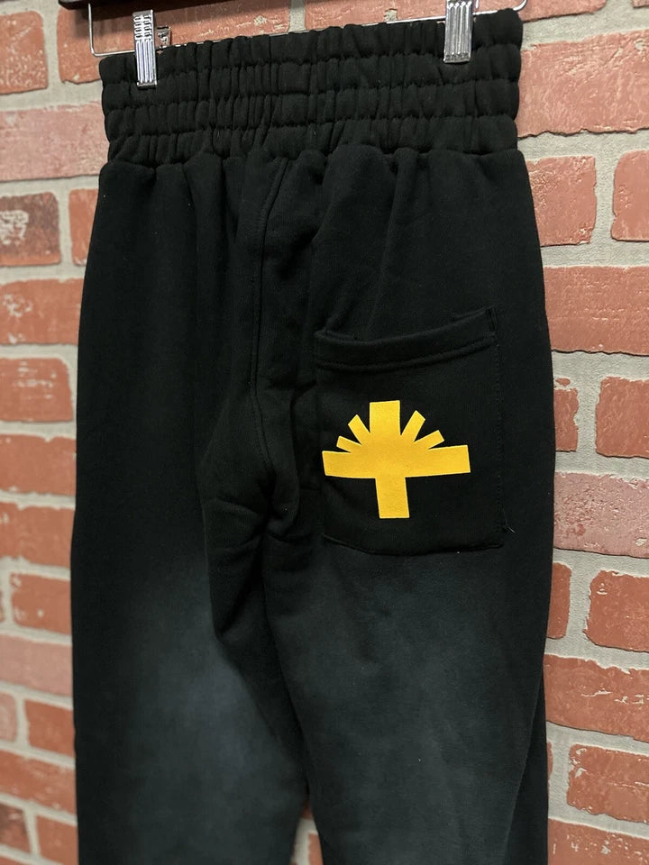 Vertabrae C-2 Sweat Pants Washed Black/Yellow