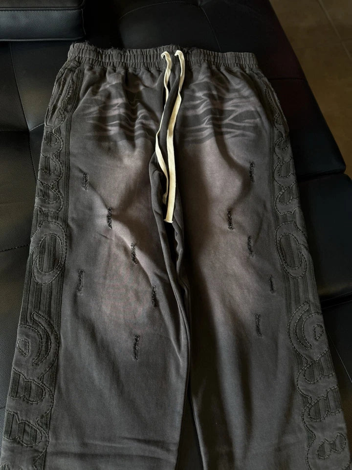 Vale lives Valley Track Distressed Drawstring Sweatpants