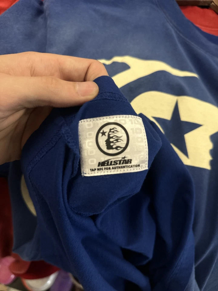 Hellstar Warm Up T-Shirt Blue