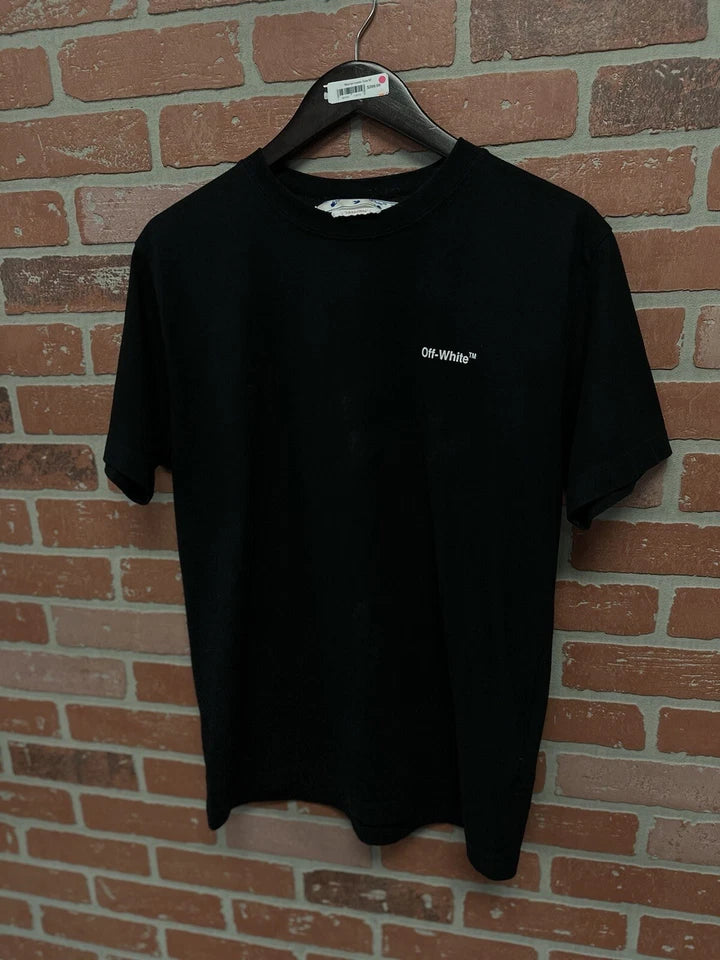 Off- Chain Over Tee Arrow Back Print T-Shirt