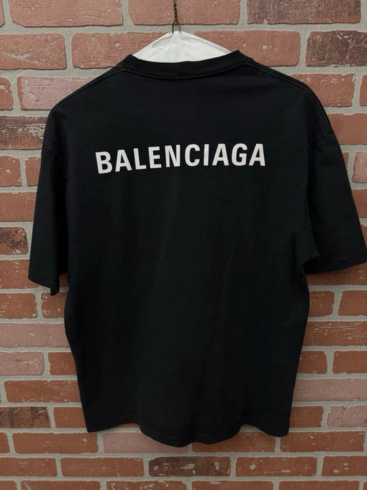 Balenciaga T-Shirt Black White Logo