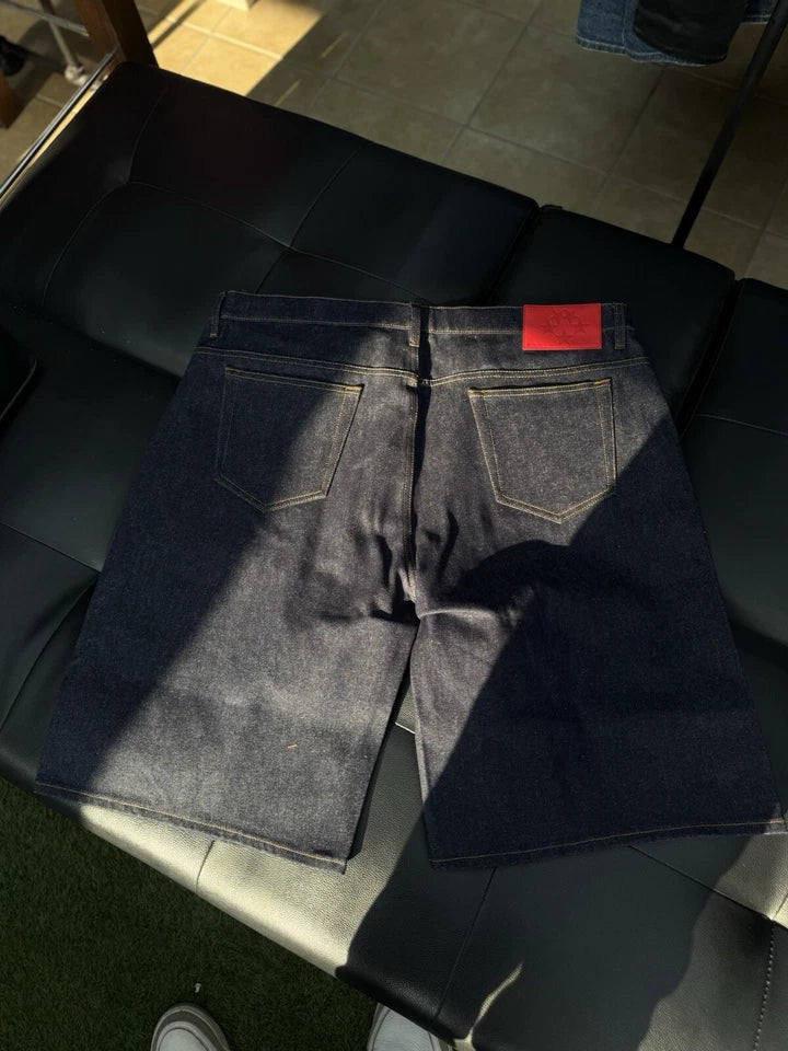 Sp5der OG Logo Denim Shorts