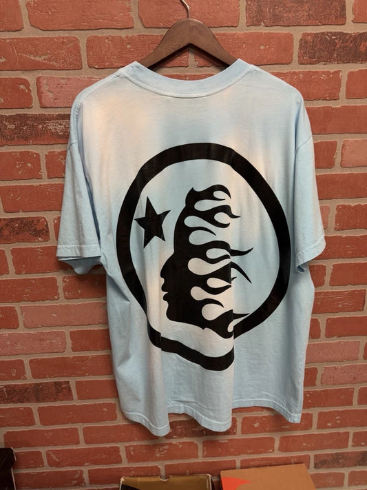 Hellstar Sports Core Logo Gel T-Shirt Light Blue