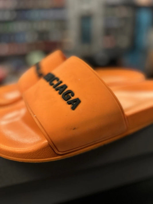 Balenciaga Sandals Orange Pool Slide