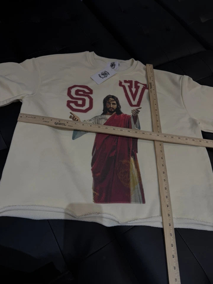 Saint Vanity T-shirt White/Red Crewneck