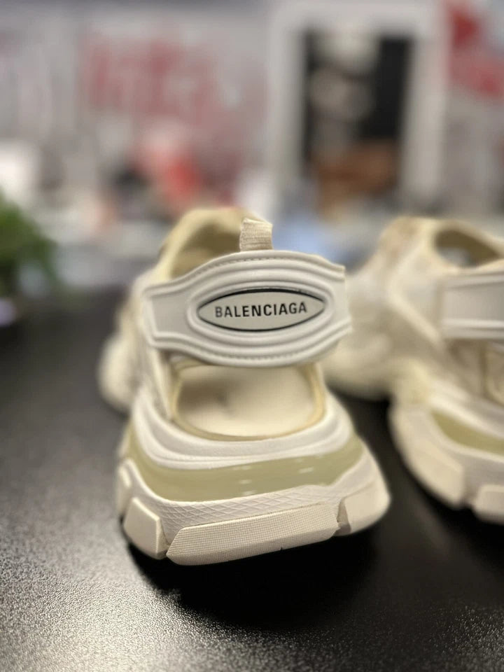 Balenciaga Track White Strap Sandals