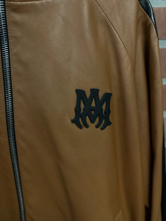 Amiri Brown Leather Jacket