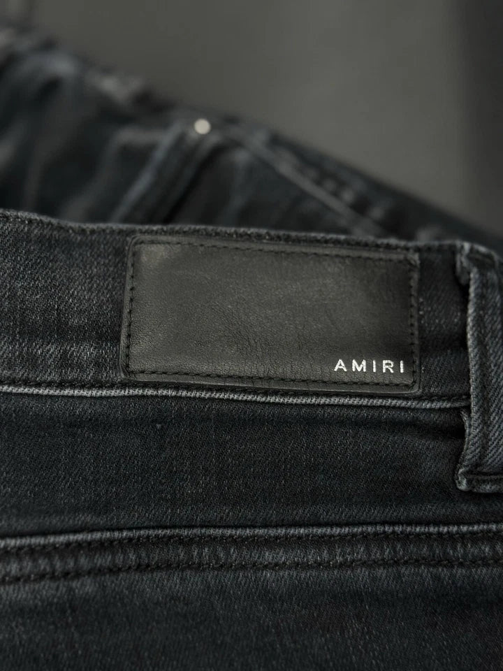 Amiri X Playboy Jeans Black Leg Logo