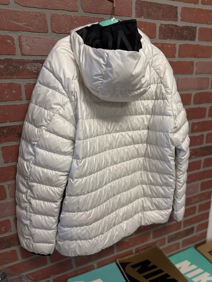 Moncler White Jildaz Jacket Water Resistant