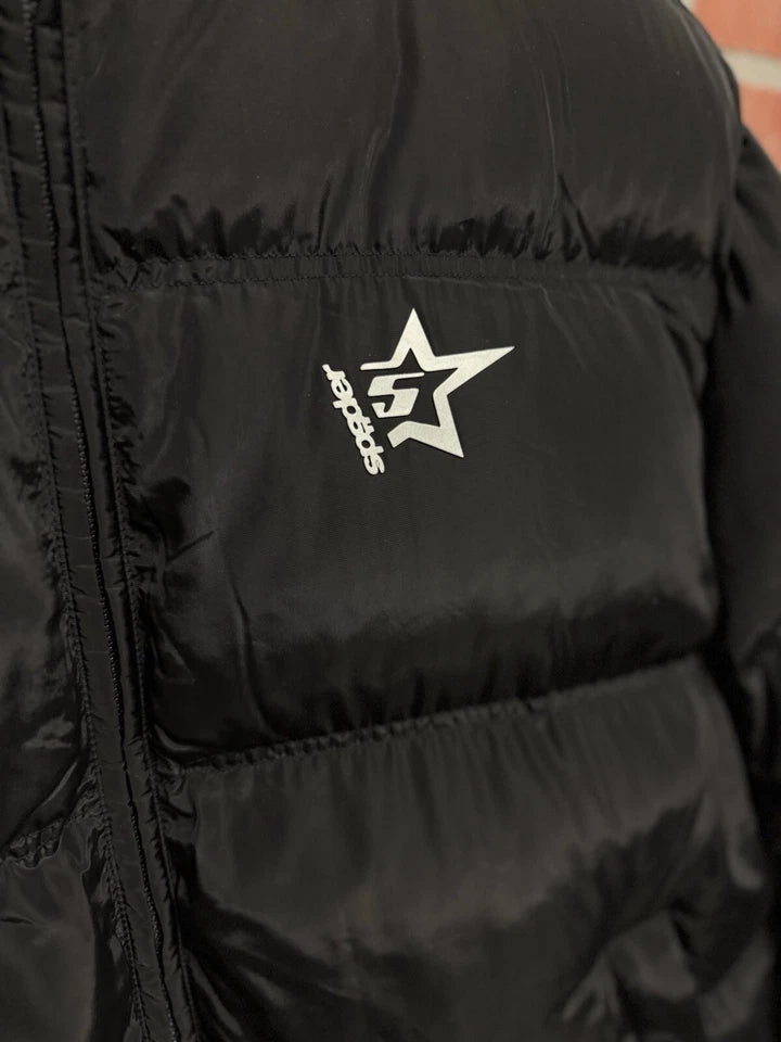 Sp5der Worldwide Black Puffer Jacket