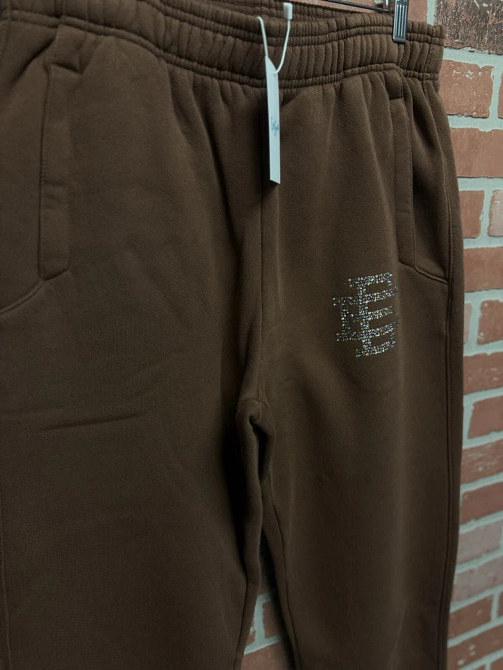 Eric Emanuel X Swarovski Crystals Sweatpants Brown