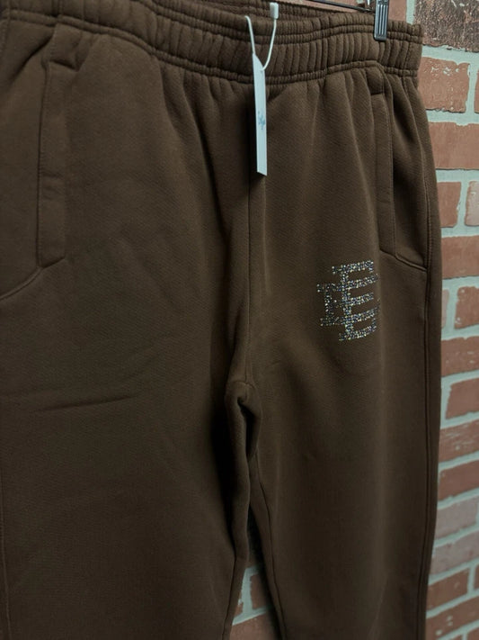 Eric Emanuel X Swarovski Crystals Sweatpants Brown